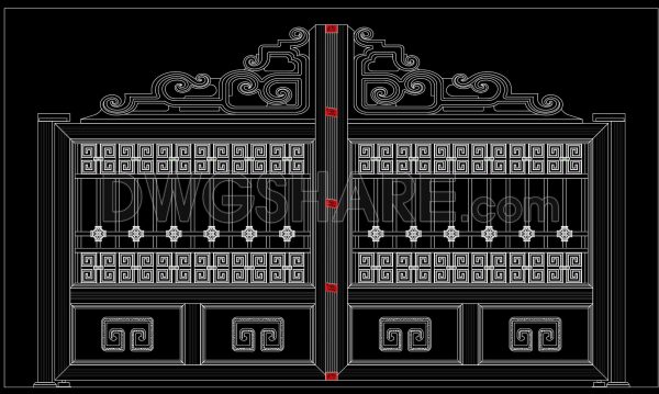 1 month ago
                

                
             77282. Elegant Ornamental Iron Gate CAD Design