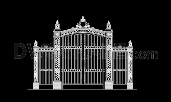 2 months ago
                

                
             72299. European Style Ornamental Iron Gate CAD Design