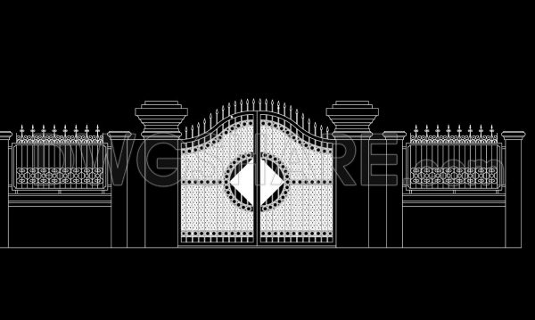 2 months ago
                

                
             126300. Luxury Villa Gate and Fence CAD Drawings