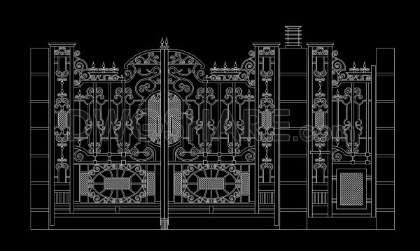 1 month ago
                

                
             95301. Luxury Decorative Iron Entrance Gate CAD Design