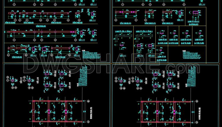 424. Download of Structural CAD Drawings for 4.2m x 14m Reinforced Concrete Townhouse (3)