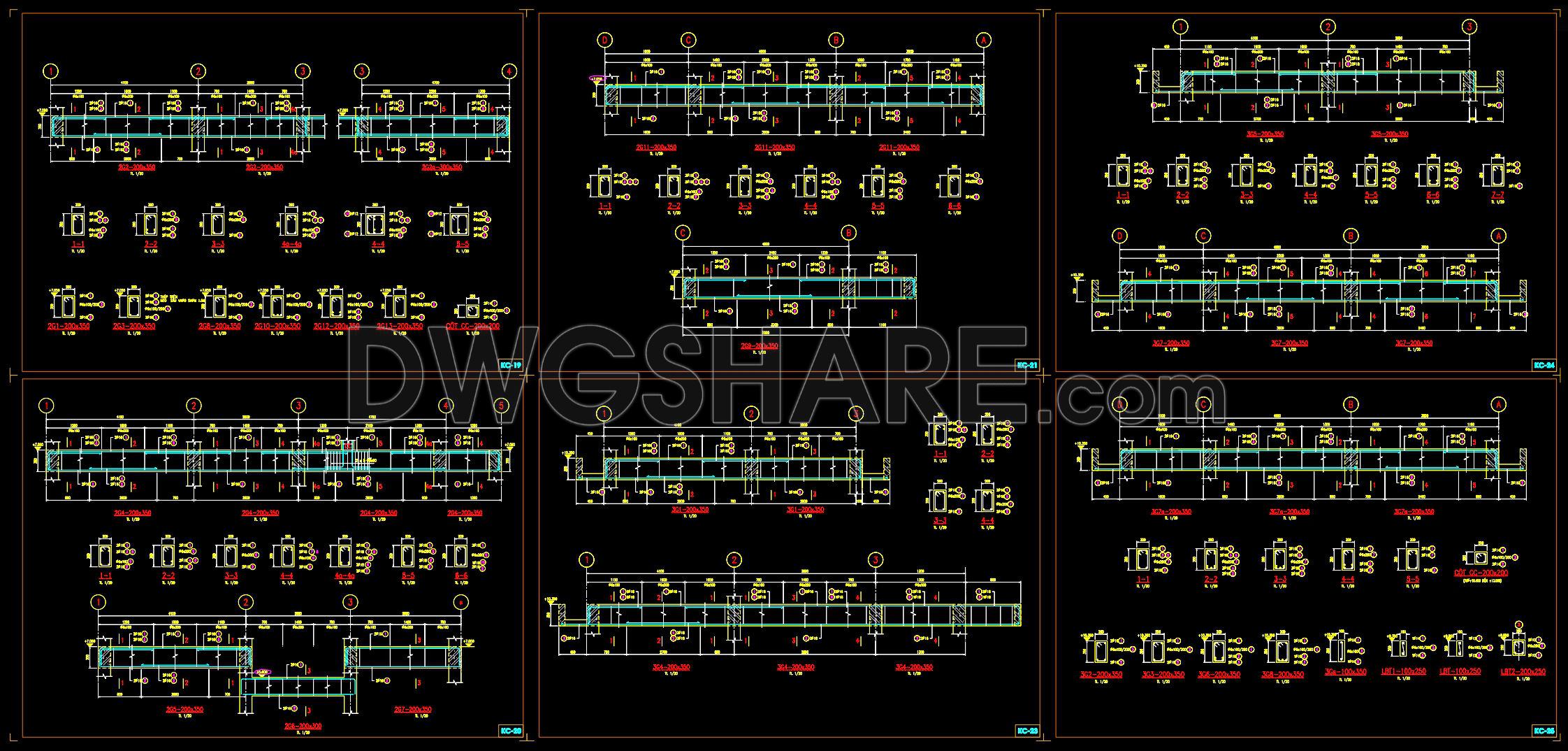 428. Download of Structural CAD Drawings for 9.8m x 12.8m Reinforced Concrete Townhouse (5)