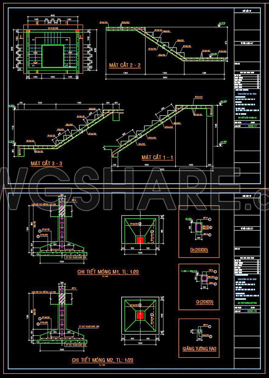 429. Download of Structural CAD Drawings for 9m x 12.8m Reinforced Concrete Townhouse (5)