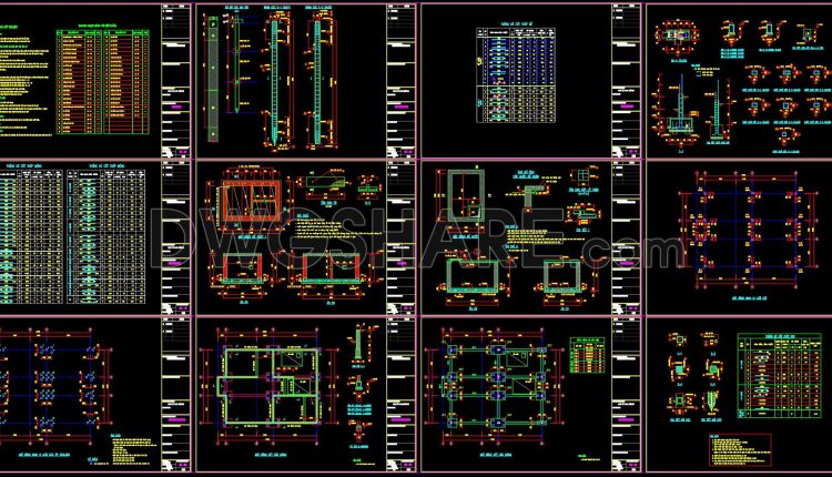434. Download of Structural CAD Drawings for 10.7m x 14.5m Reinforced Concrete Townhouse (3)