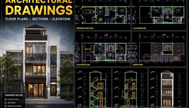445.-architectural-cad-drawings-for-a-6m-x-18m-modern-3-storey-house-0