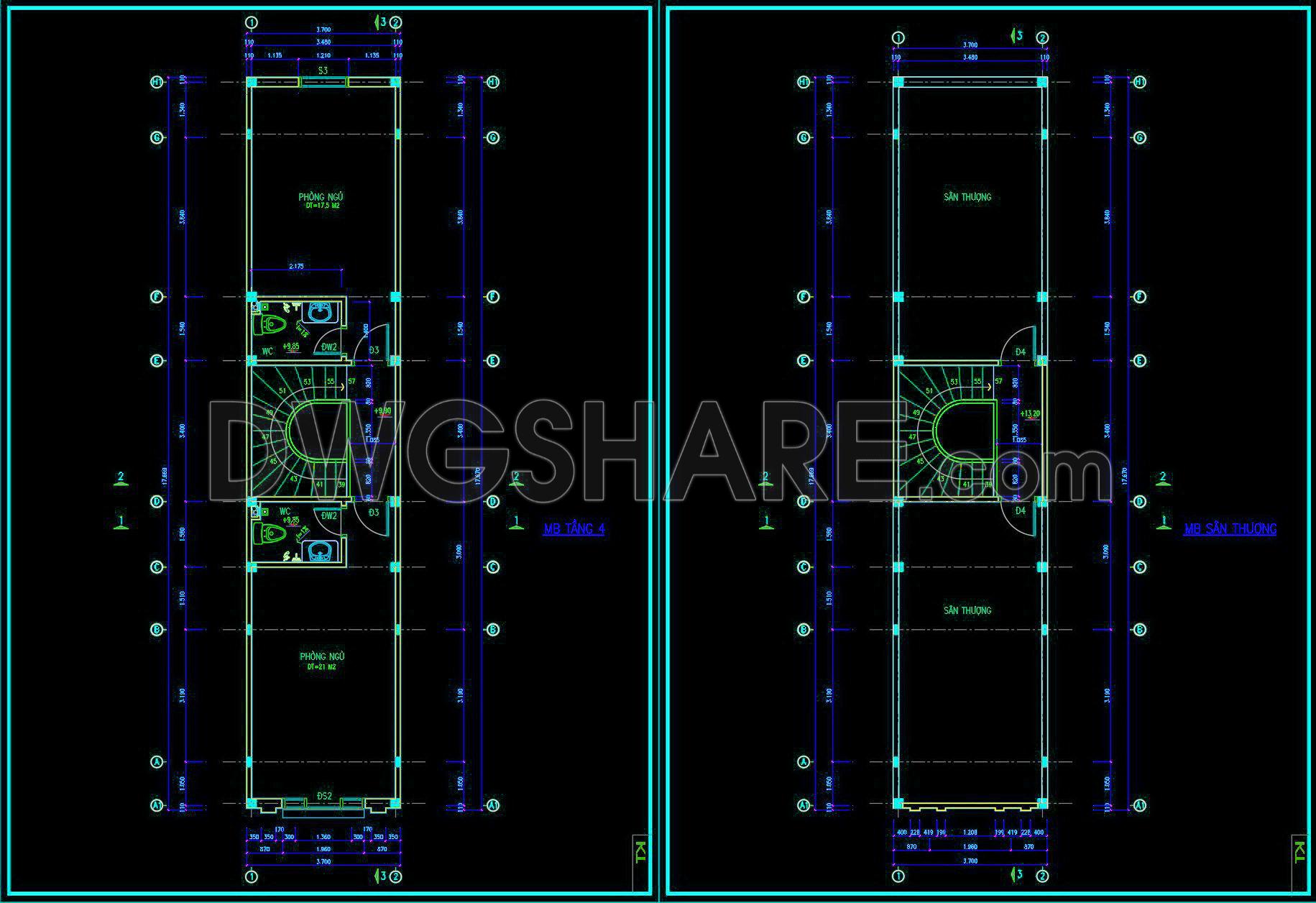 501. Download the 5-story townhouse architectural concept plans (3,7m x 17,5m) (4)
