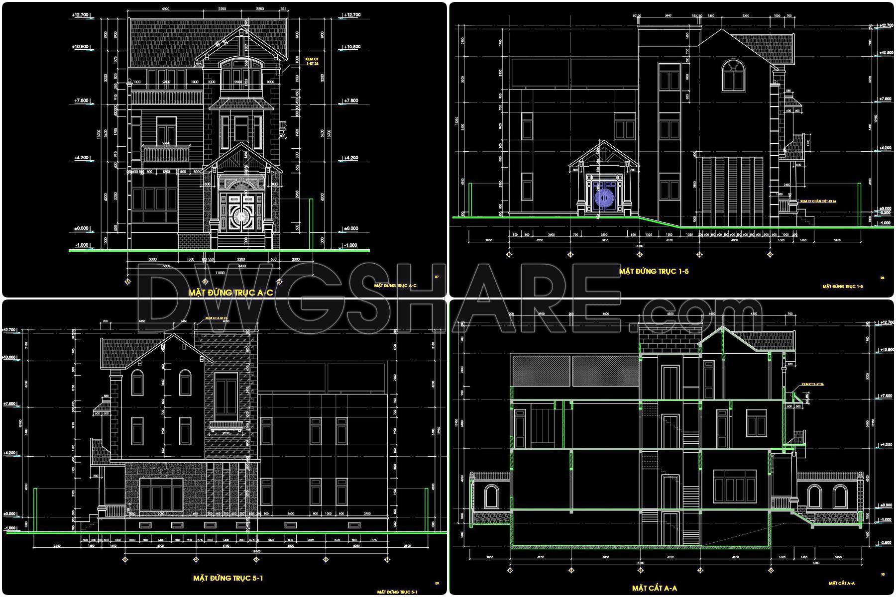 503. Download The 3-story Townhouse Architectural Concept Plans (9m X 18,1m) (3)