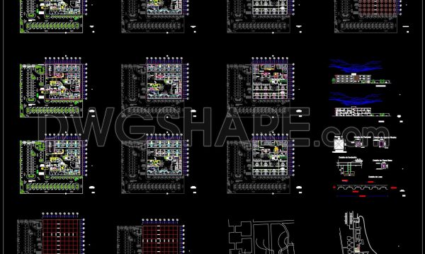 59. Comprehensive Diagnostic Center Architectural CAD Drawings DWG