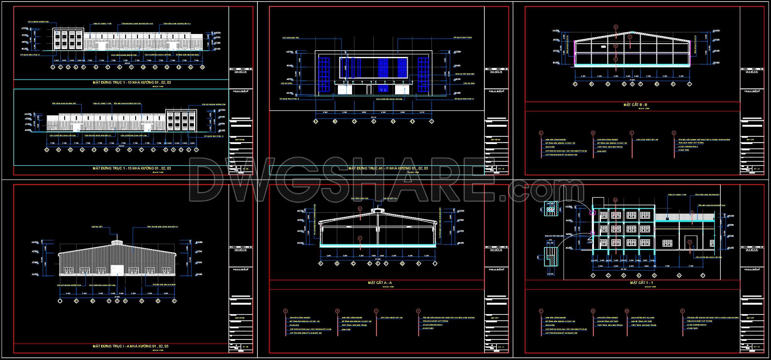61. Download Architectural Cad Drawings Of Electric Wire And Cable Manufacturing Factory – 38m X 98m Design (3)