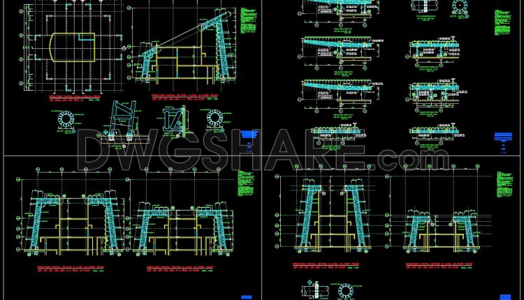 719. Download Roof Truss Structure CAD Drawing DWG (1)