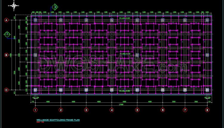 720. Scaffolding Structure CAD Drawing DWG File (2)