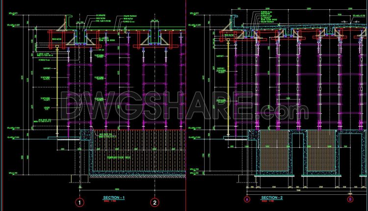 720. Scaffolding Structure CAD Drawing DWG File (1)