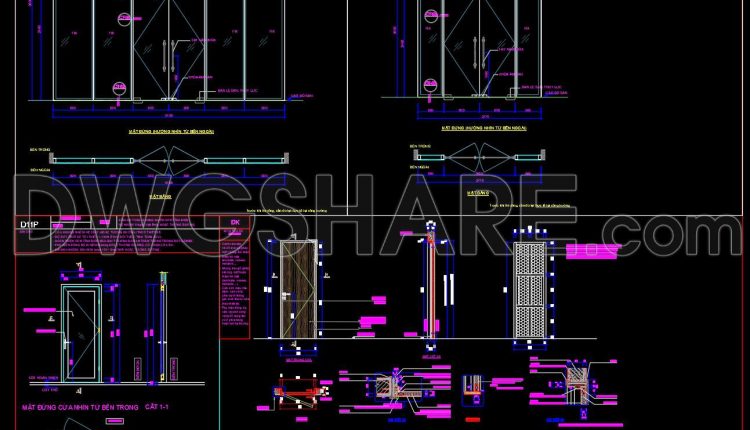 858. Sliding Window and Glass Door AutoCAD Detail Drawings (1)