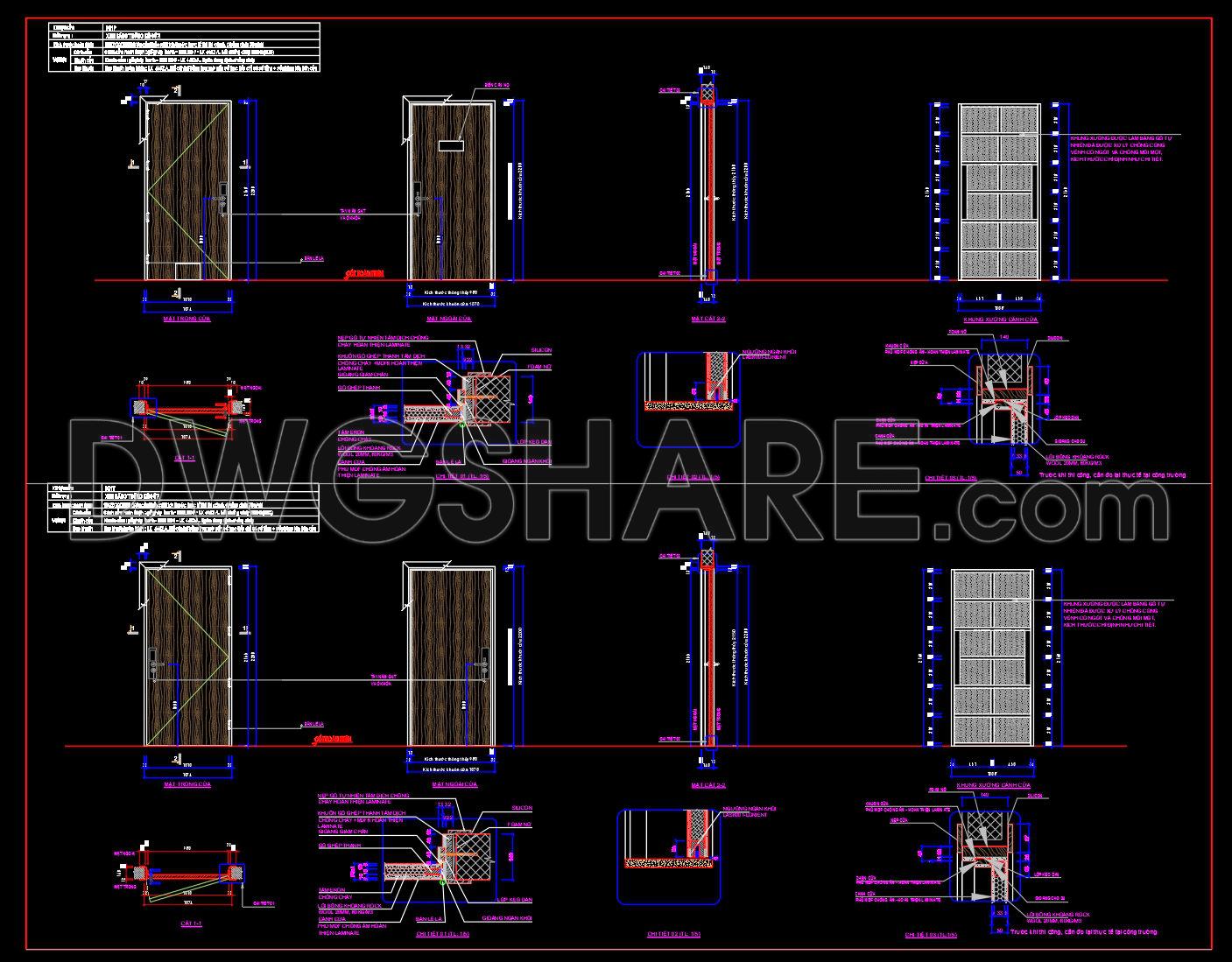 863. Wood Veneer Door Design CAD Block for Residential Projects (1)