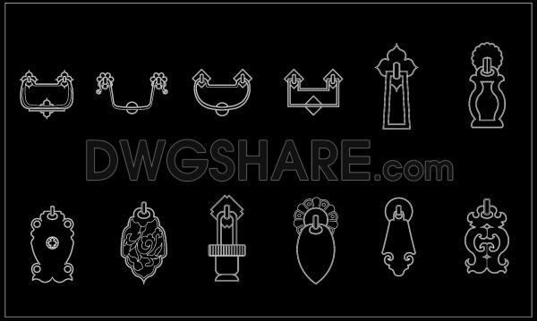1 month ago
                

                
             134868. Decorative Antique Door Handle CAD Blocks DWG