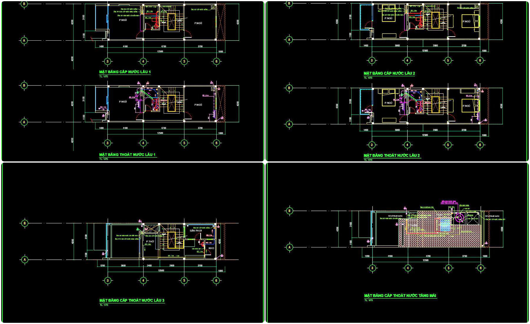 187. Complete Residential Water Supply and Drainage System CAD Drawings DWG (2)