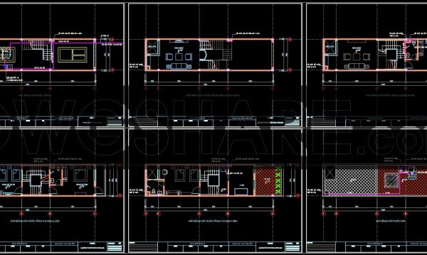201. 3-story House Water Supply & Drainage Drawings (dwg) (1)