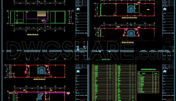 206.-5-story-house-water-supply-electrical-cad-drawings-dwg-1