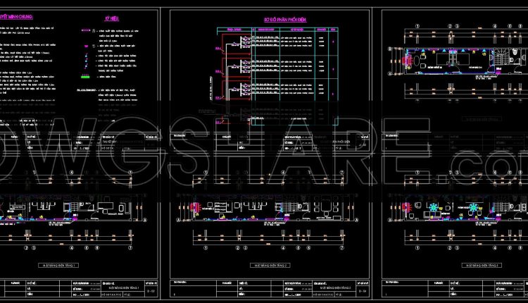 208.-electrical-distribution-wiring-cad-drawings-for-4-story-building-dwg