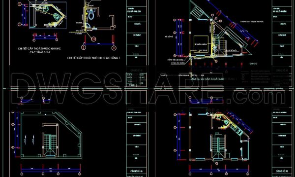 209. Water Supply & Drainage Cad Drawings For Apartment Building (dwg) (1)
