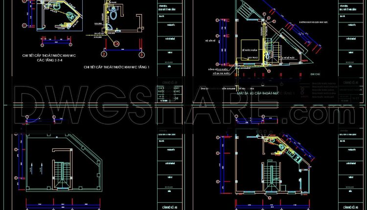 209. Water Supply & Drainage Cad Drawings For Apartment Building (dwg) (1)