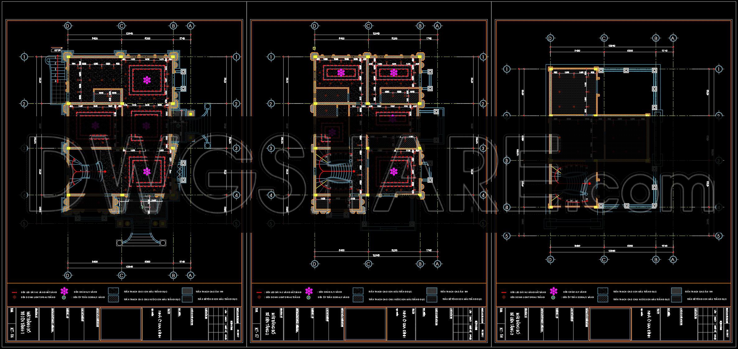 210. Residential Reflected Ceiling Plan & Lighting Layout CAD Drawings (DWG) (1)