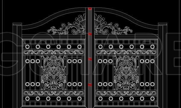 3 weeks ago
                

                
             74278. Luxury European Style Iron Gate CAD Drawing with Ornamental Floral Patterns