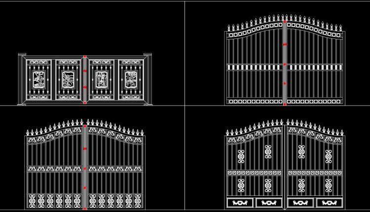 287.-4-decorative-wrought-iron-gate-cad-drawings-dwg