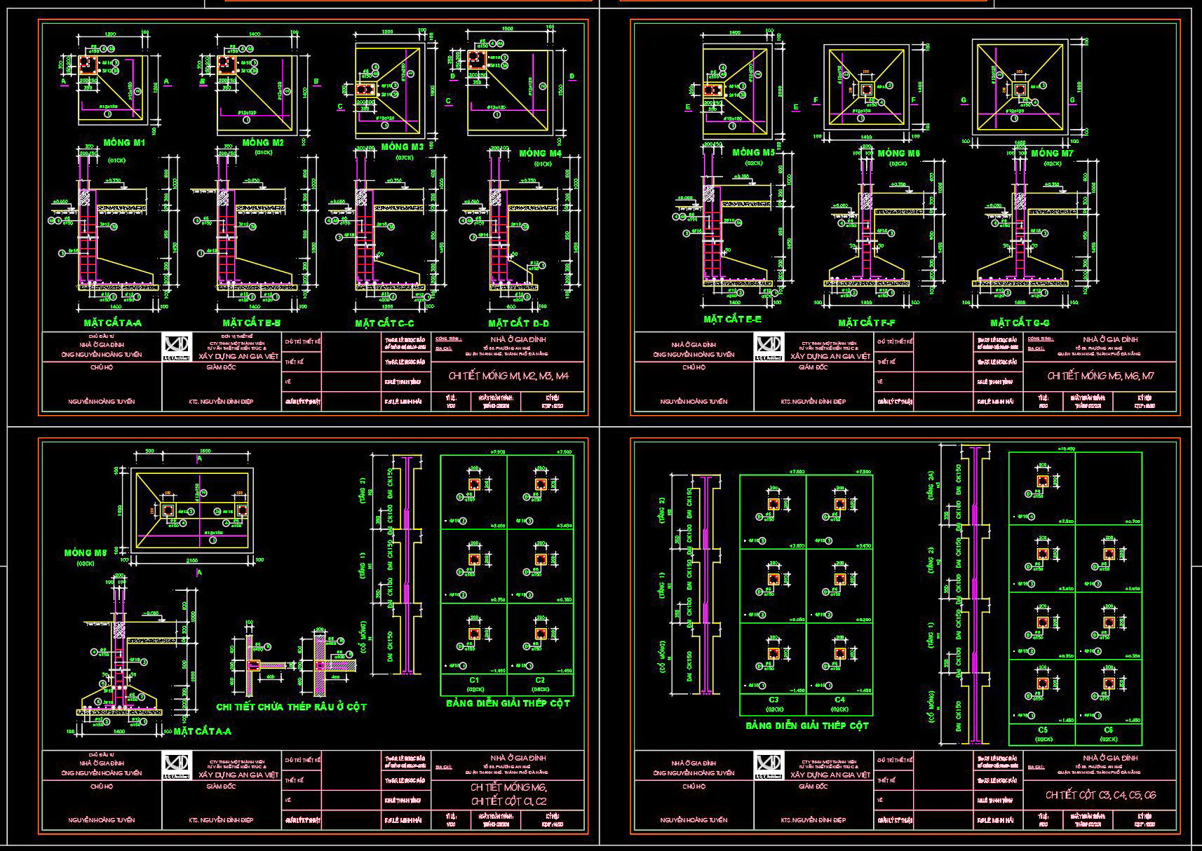 437. Foundation Structural CAD Drawings – Footings, Grade Beams & Column Details (DWG) (1)