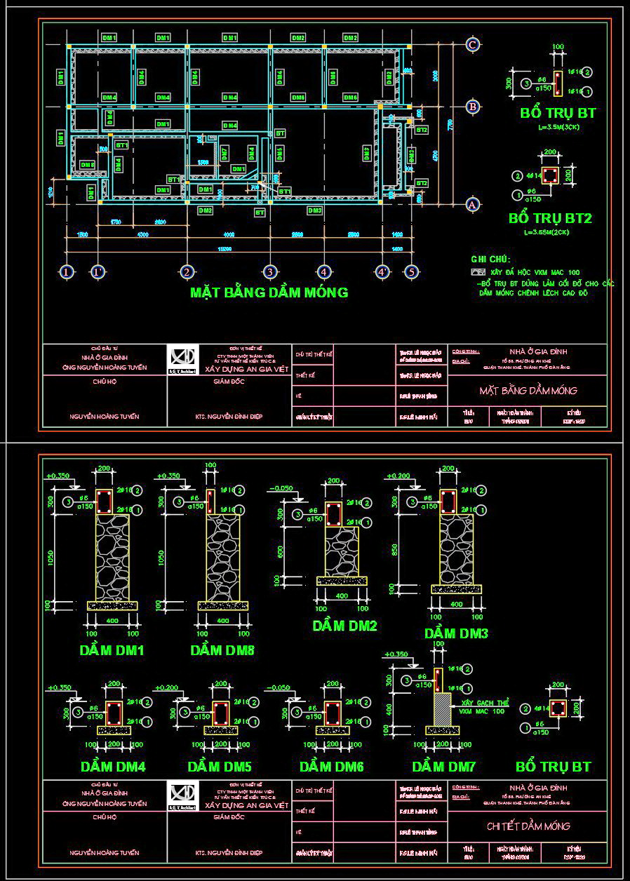 437. Foundation Structural CAD Drawings – Footings, Grade Beams & Column Details (DWG) (2)