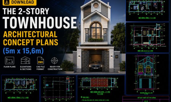 2 weeks ago
                

                
             84506. Download the 2-story townhouse architectural concept plans (5m x 15,6m)