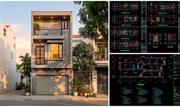 510.-3-story-house-design-23.2m-x-6m-complete-floor-plans-section-cad-drawings-dwg-1