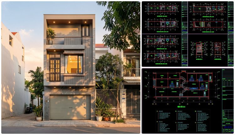 510.-3-story-house-design-23.2m-x-6m-complete-floor-plans-section-cad-drawings-dwg-1