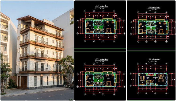 521.-11.7m-x-6m-5-story-house-floor-plans-elevations-cad-dwg-1