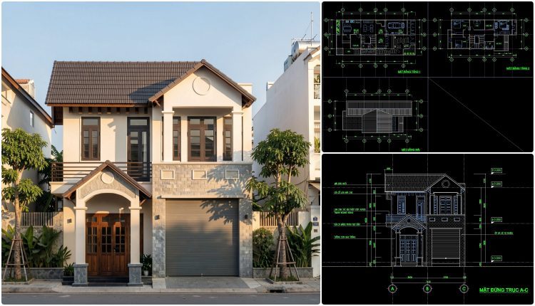 523.-16.7m-x-7m-2-level-house-architectural-floor-plans-cad-dwg-1