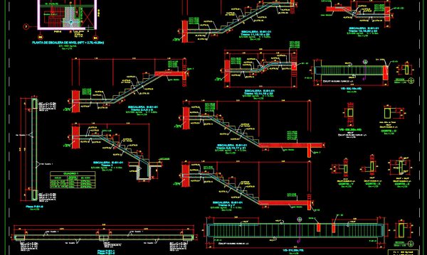 735.-concrete-staircase-reinforcement-details-cad-drawings-dwg