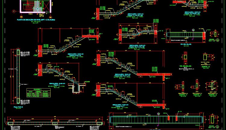 735.-concrete-staircase-reinforcement-details-cad-drawings-dwg