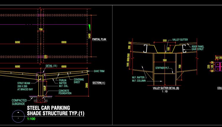 740.-steel-car-parking-shade-structure-details-cad-drawings-dwg