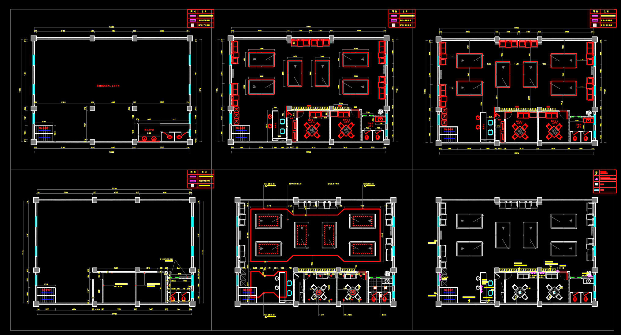 75. Complete Billiards Hall Interior Design CAD Drawings (Layout, Furniture, Ceiling & Lighting) DWG (1)