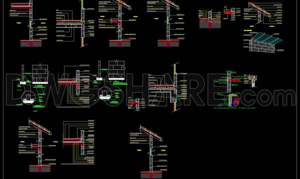 751.-roof-slab-support-details-free-autocad-dwg-drawing