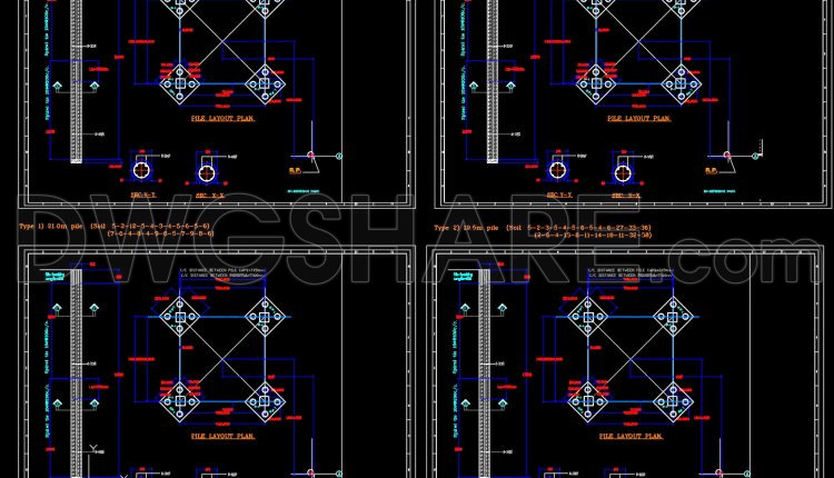 755.-telecom-tower-foundation-layout-plan-cad-drawing-dwg