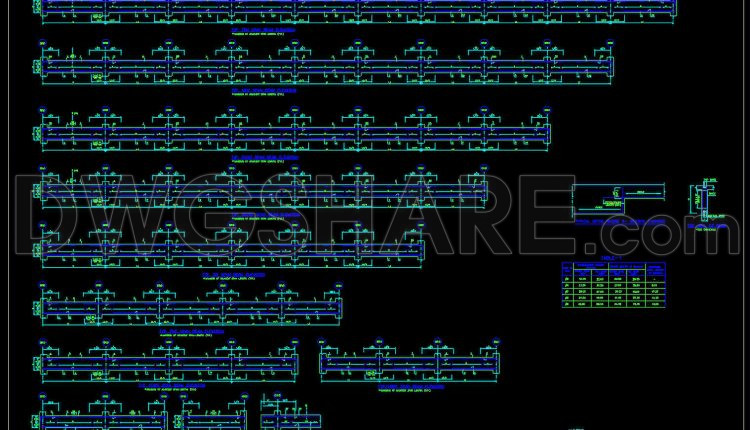 761.-professional-beam-reinforcement-cad-template-dwg-for-fast-drafting