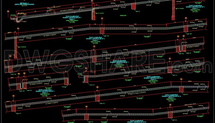 763.-structural-vehicle-ramp-elevation-details-cad-dwg