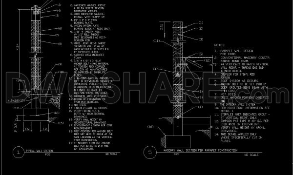 764.-complete-wall-section-and-parapet-details-cad-template-dwg