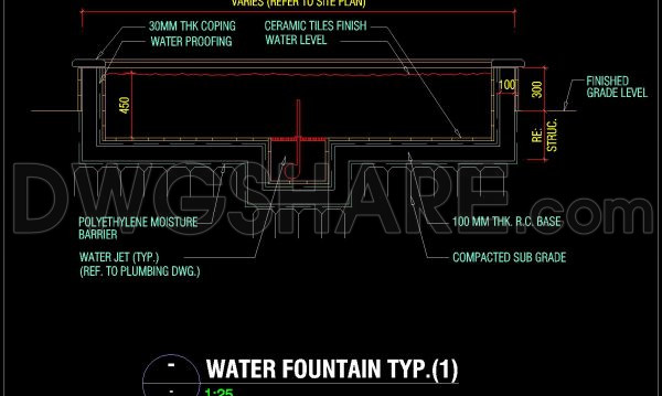 766.-full-water-fountain-section-details-cad-dwg-download