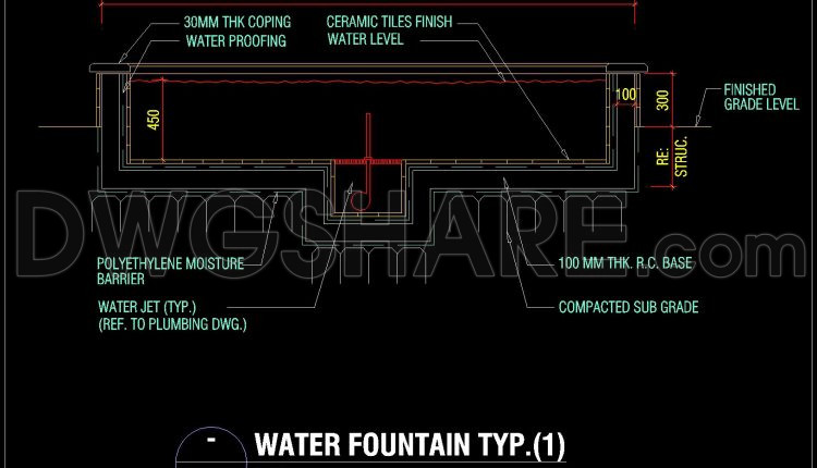 766.-full-water-fountain-section-details-cad-dwg-download