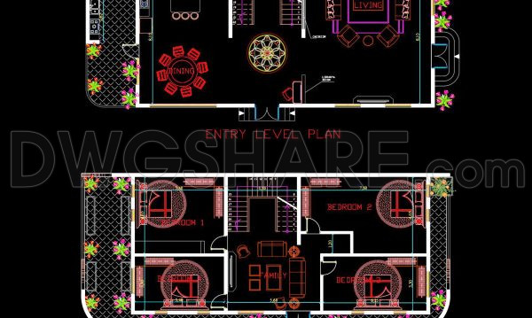 768.-2-story-3-bedroom-house-floor-plan-cad-drawing-dwg-1