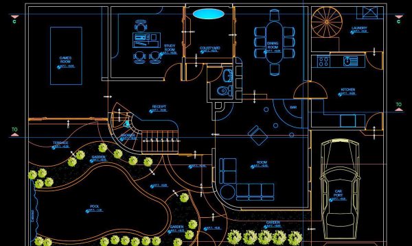 771.-download-architectural-cad-drawings-of-a-house-with-office-game-room-and-swimming-pool-1