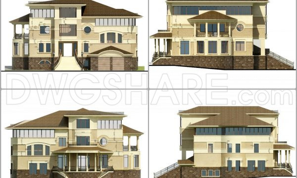781.-download-autocad-dwg-drawings-of-a-three-story-family-villa-1