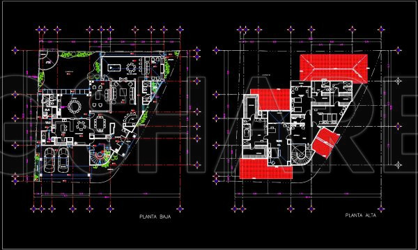 2 weeks ago
                

                
             174848. Free Download CAD Drawings of a Two-Storey Residential House Floor Plan